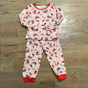 Hello kitty Christmas PJs EUC size 4/5